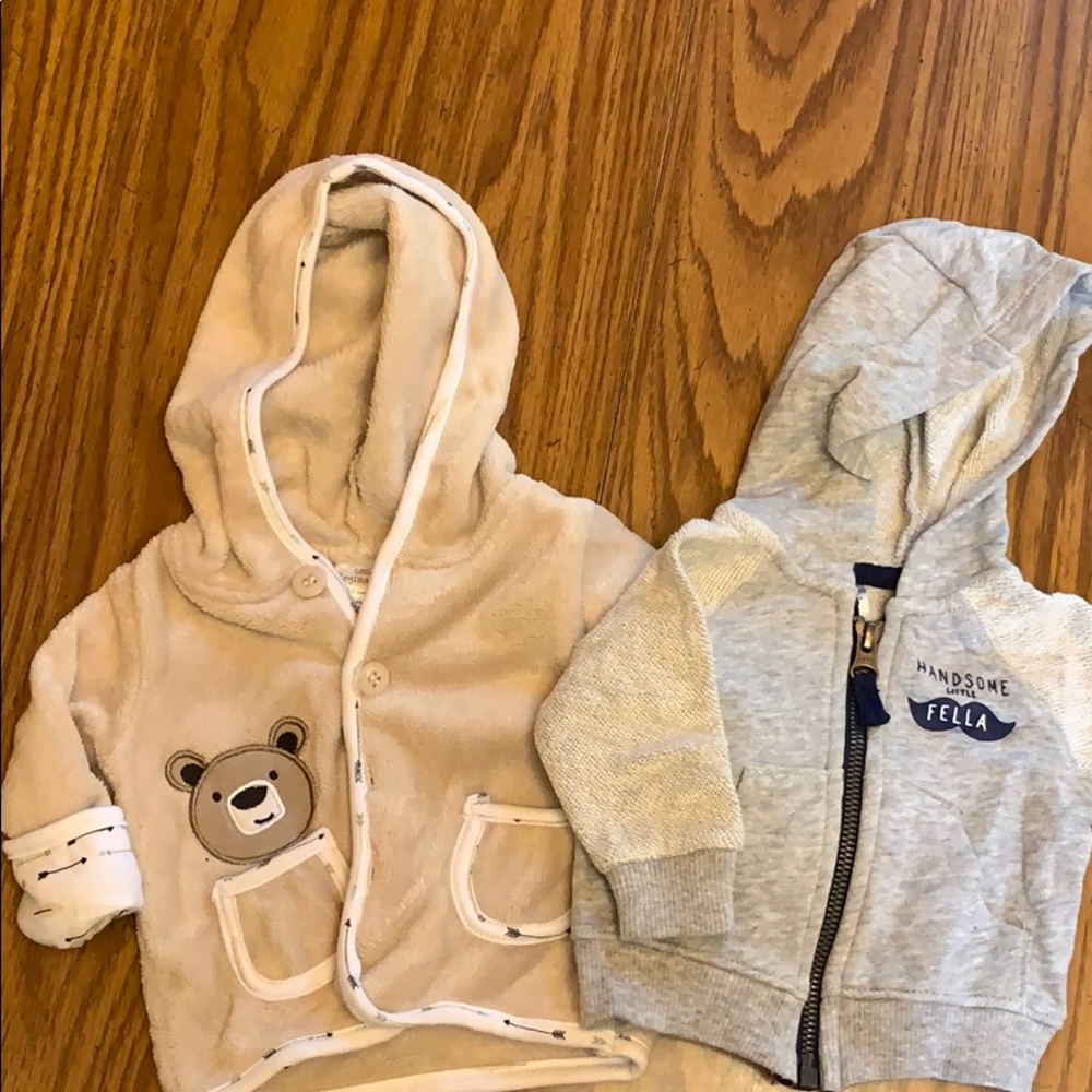 Nb & 0-3 month baby boy hoodies